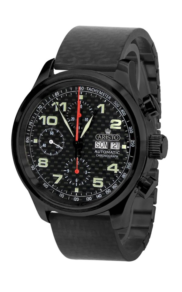 ARISTO Carbon Flieger-Chrono 0H25-CAR PVD Black Made in Germany