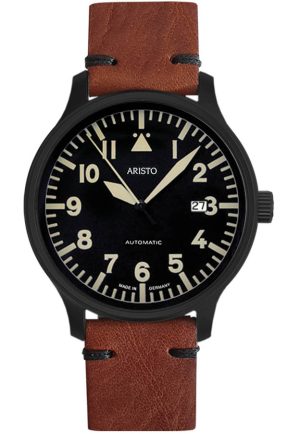 ARISTO Flieger schwarz PVD 0H42Beo Automatic Made in Germany