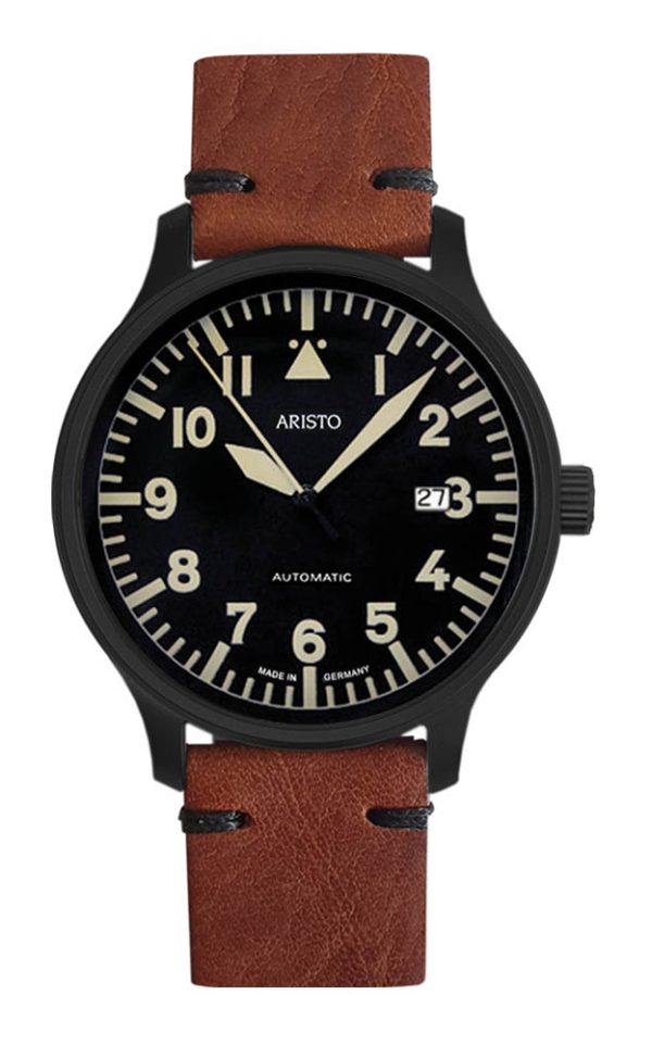 ARISTO Flieger schwarz PVD 0H42Beo Automatic Made in Germany