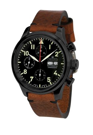 ARISTO Vintage Flieger-Chrono 0H24-L PVD Black