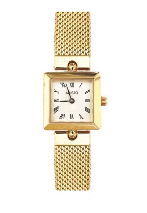 ARISTO Schmuckband Quarzuhr 1D206-R Edelstahl goldplattiert