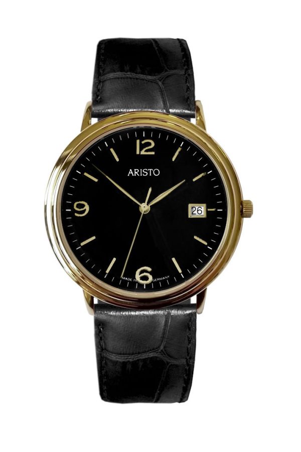 ARISTO Klassik Stahl PVD gold Quarz 1H200-SG Made in Germany