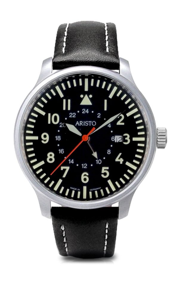 ARISTO Flieger-Uhr 3H84GMT Made in Germany