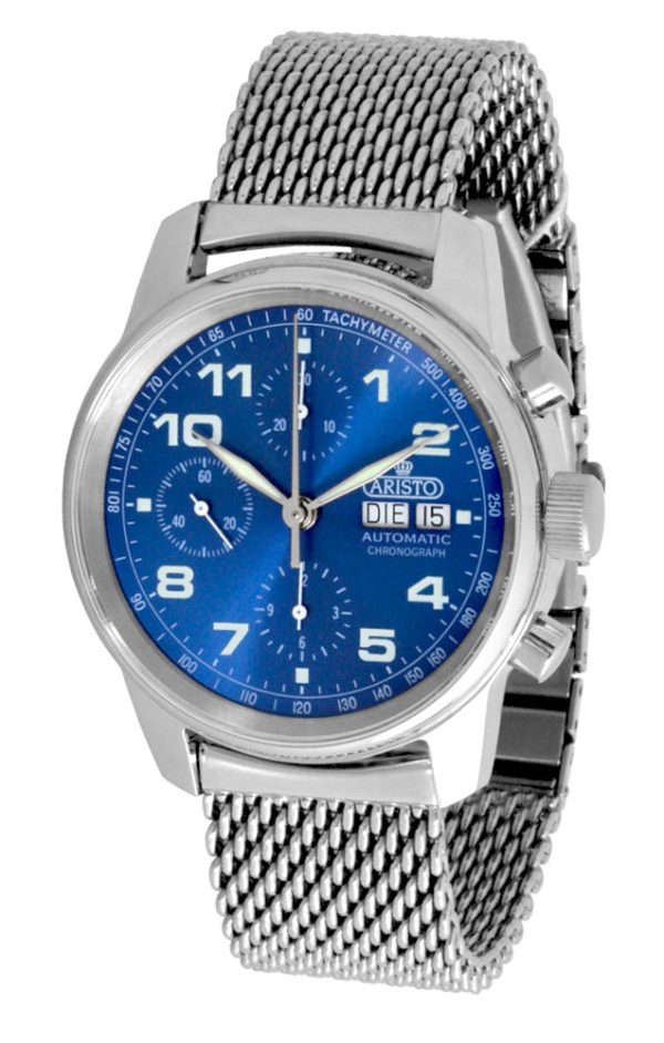 ARISTO Klassik Chronograph Blau 4H174M Made in Germany