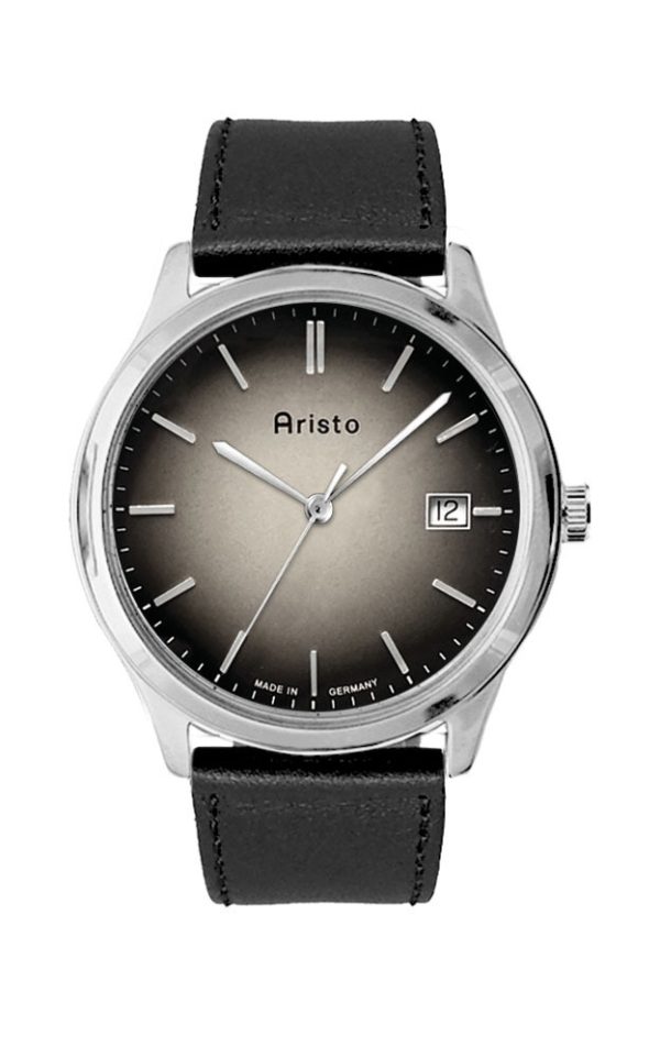 ARISTO Goldstadt Klassik Quarz Grau 4H194 Made in Germany