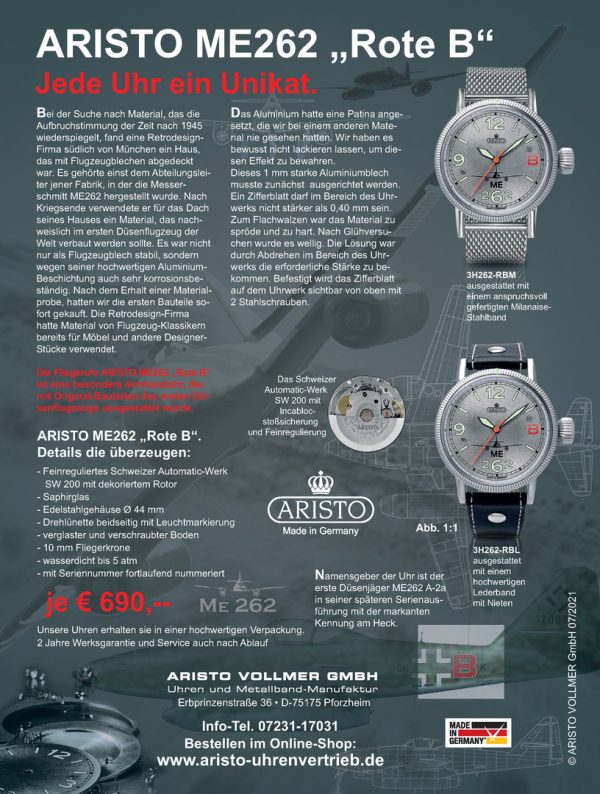 ARISTO ME262 Rote B 3H262-RBL Automatic – Bild 3