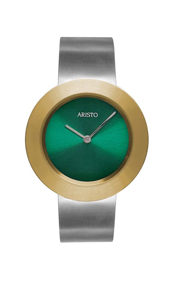 ARISTO Titan Schmuckband Quarzuhr 5D116-GSP