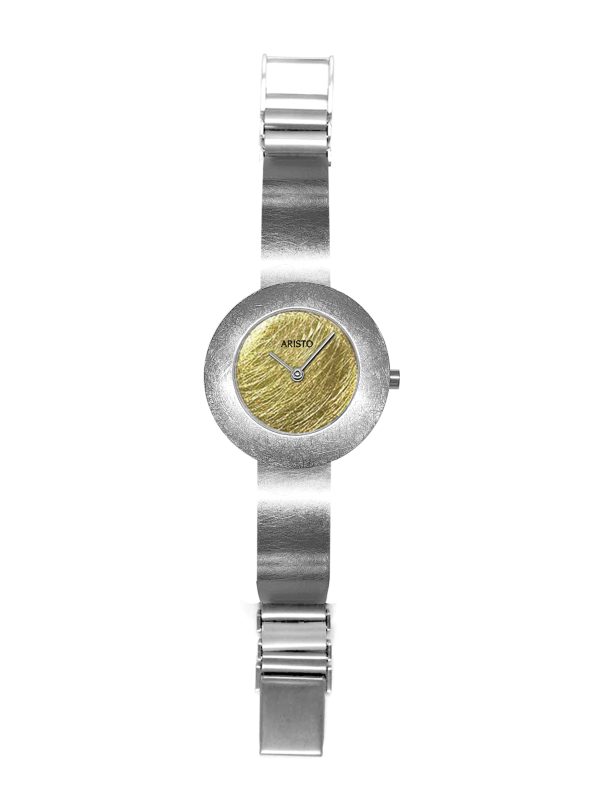ARISTO Edelstahl Schmuckband Quarzuhr 7D56-1