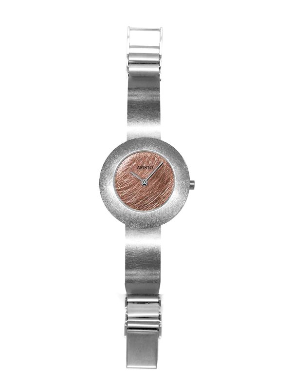 ARISTO Edelstahl Schmuckband Quarzuhr 7D56-2