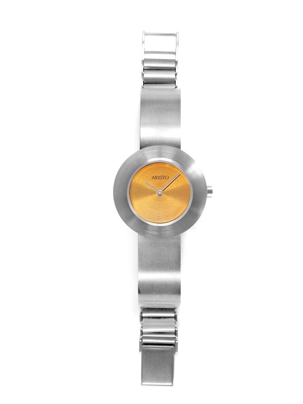ARISTO Edelstahl Schmuckband Quarzuhr 7D73-3