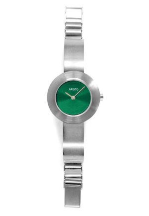 ARISTO Edelstahl Schmuckband Quarzuhr 7D73-6