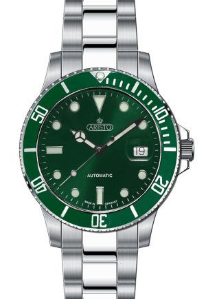 ARISTO Taucher-Uhr Aquaristo Automatic 4H98294-G Golf Green Diver