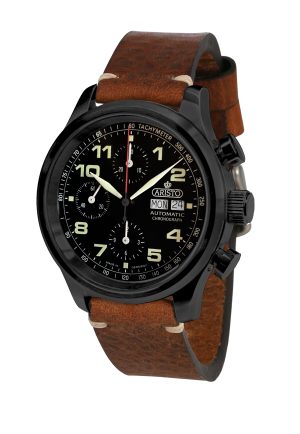 ARISTO Vintage Flieger-Chrono 0H21-LT PVD Black